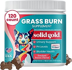 Solid Gold Grass Burn Lawn Protection Soft Chews Urine Neutralizer Supplement for Dogs, 120 count