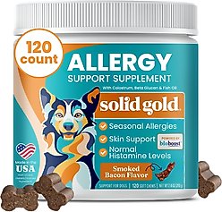 Solid Gold Pet Pal-lergy Soft Chews Allergy & Itch Relief Supplement for Dogs, 120 count