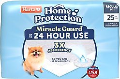 Hartz Miracle Guard Max Absorbency Odor Eliminating Dog Pads, Regular, 25 count
