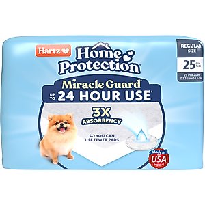 Hartz Home Protection Miracle Guard Dog Potty Pads, Regular, 25 count