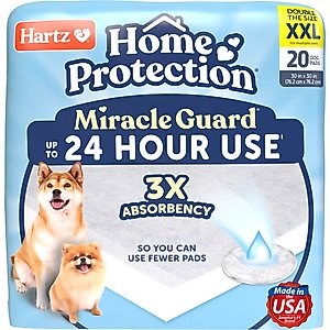 Hartz Miracle Guard Max Absorbency Odor Eliminating Dog Pads, XX-Large, 20 count