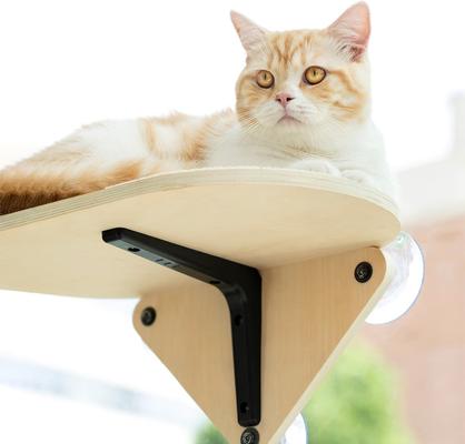 Show full view: MewooFun Cat Wall Shelves, Natural slide 4 of 5