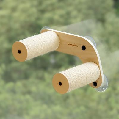 Show full view: MewooFun Steinway Cat Wall Shelves, Natural slide 2 of 5