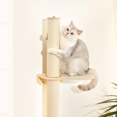 Show full view: MewooFun Sisal Scratcher Cat Wall Shelves, Natural slide 3 of 5