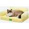 Show in main carousel: MewooFun Fashion Fluffy Dog & Cat Sofa Bed, Yellow, 25.6-in slide 2 of 5