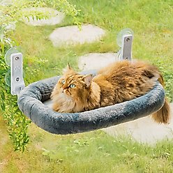 MewooFun Cordless Hammock Cat Window Perch, Grey slide 2 of 4