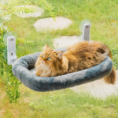 Show full view: MewooFun Cordless Hammock Cat Window Perch, Grey slide 3 of 5