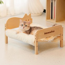 MewooFun Hammock Elevated Dog & Cat Bed with Removable Cover, Beige, 21.65-in slide 2 of 6