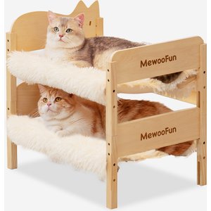 MewooFun Hammock Elevated Dog & Cat Bed with Removable Cover, Beige, 21.65-in