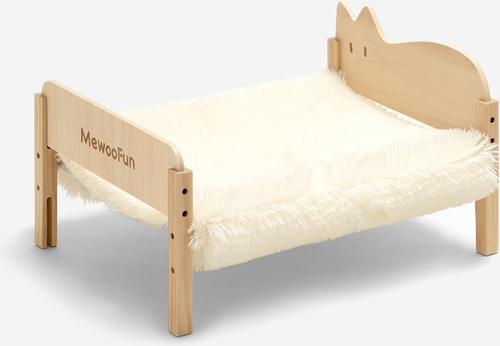 Show full view: MewooFun Hammock Elevated Dog & Cat Bed with Removable Cover, Beige, 21.65-in slide 2 of 6