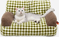 MewooFun Fluffy Durable Dog & Cat Sofa Bed with Removable Cover, 26-in, Green