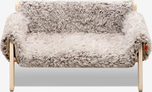 Show full view: MewooFun Plush Wooden Dog & Cat Sofa Bed, 20.9-in, Brown slide 2 of 6