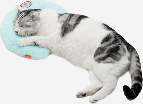 Show full view: MewooFun Fluffy U-Shaped Dog & Cat Pillow, 10.63-in, Blue slide 2 of 4