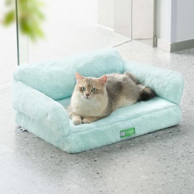 Show full view: MewooFun Fashion Fluffy Dog & Cat Sofa Bed with Removable Cover, 25.6-in, Blue slide 5 of 6