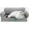 Show in main carousel: MewooFun Fashion Fluffy Dog & Cat Sofa Bed with Removable Cover, 25.6-in, Grey slide 1 of 6