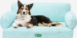 MewooFun Fashion Fluffy Dog & Cat Sofa Bed with Removable Cover, 25.6-in, Blue