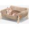 Show in main carousel: MewooFun Wooden Elevated Dog & Cat Sofa Bed with Removable Cover, Brown, Medium slide 2 of 6