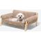 Show in main carousel: MewooFun Wooden Elevated Dog & Cat Sofa Bed with Removable Cover, Brown, Medium slide 3 of 6