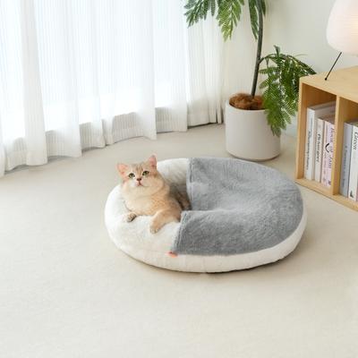 Show full view: MewooFun Hooded Blanket Cave Dog & Cat Bed with Removable Cover, White, 20.47-in slide 4 of 5