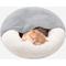 Show in main carousel: MewooFun Hooded Blanket Cave Dog & Cat Bed with Removable Cover, White, 20.47-in slide 1 of 5