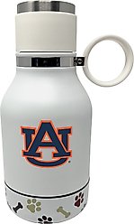 ShopInstaPets Auburn Tigers Insulated Travel Dog Water Bottle with Detachable Dog Bowl Base, 37-oz