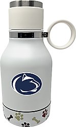 ShopInstaPets Penn State Nittany Lions Insulated Travel Dog Water Bottle with Detachable Dog Bowl Base, 37-oz
