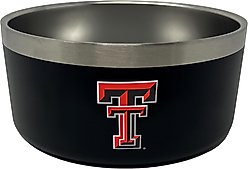 ShopInstaPets NCAA Stainless Steel Dog Bowl, 32-oz, Texas Tech Red Raiders 
