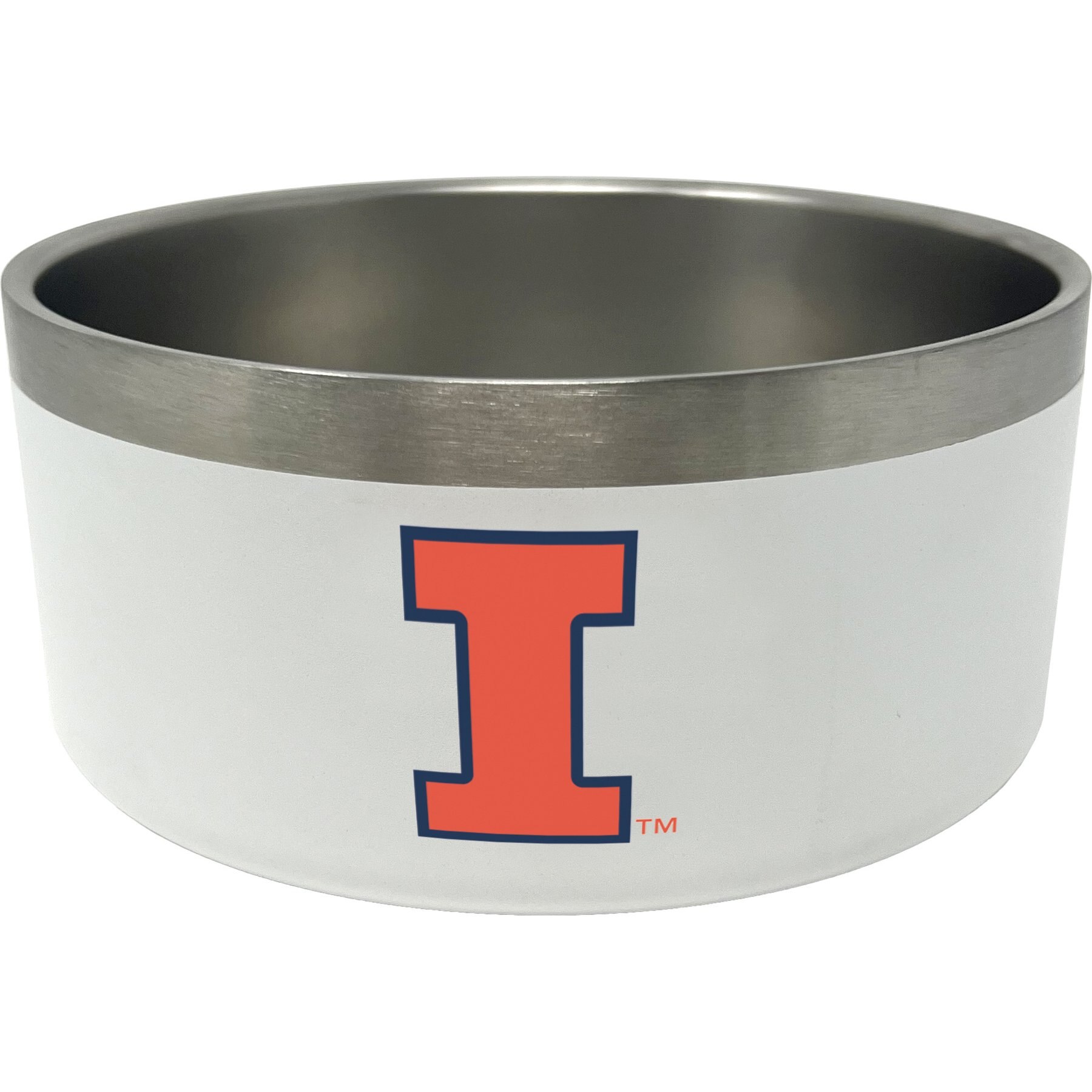 ShopInstaPets NCAA Stainless Steel Dog Bowl, 32-oz, Illinois Fighting Illini