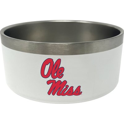 ShopInstaPets ShopInstaPets NCAA Stainless Steel Dog Bowl, 32-oz, Ole Miss Rebels