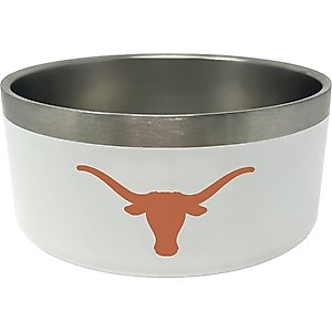 ShopInstaPets NCAA Stainless Steel Dog Bowl, 32-oz, Texas Longhorns 