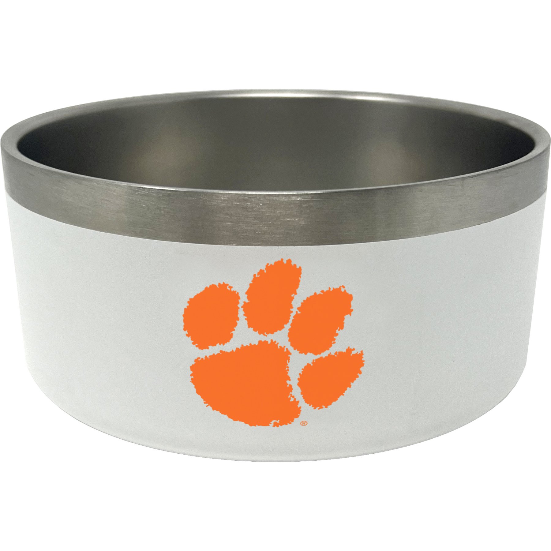 ShopInstaPets NCAA Stainless Steel Dog Bowl, 32-oz, Clemson Tigers