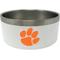 Show in main carousel: ShopInstaPets NCAA Stainless Steel Dog Bowl, 32-oz, Clemson Tigers  slide 1 of 3