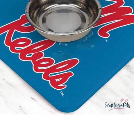 Show full view: ShopInstaPets NCAA Dog Bowl Placemat, Ole Miss Rebels slide 3 of 3
