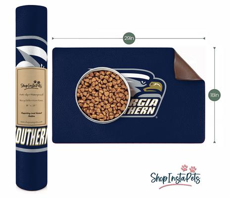 Show full view: ShopInstaPets NCAA Dog Bowl Placemat, Georgia Southern Eagles slide 2 of 3