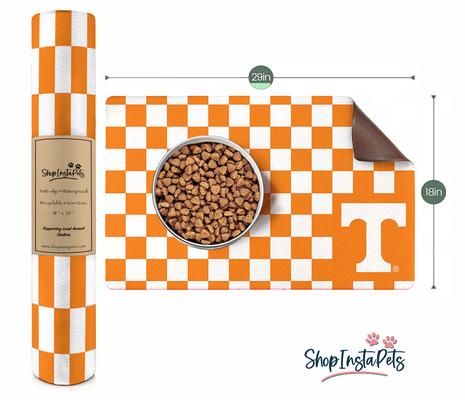 Show full view: ShopInstaPets NCAA Dog Bowl Placemat, Tennessee Volunteers slide 2 of 3