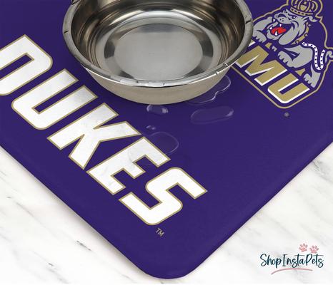 Show full view: ShopInstaPets NCAA Dog Bowl Placemat, James Madison Dukes slide 3 of 3