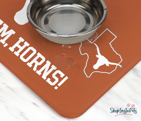 Show full view: ShopInstaPets NCAA Dog Bowl Placemat, Texas Longhorns slide 4 of 4