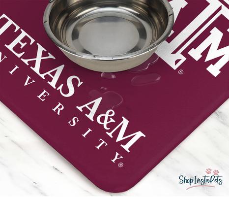 Show full view: ShopInstaPets NCAA Dog Bowl Placemat, Texas A & M Aggies slide 3 of 3