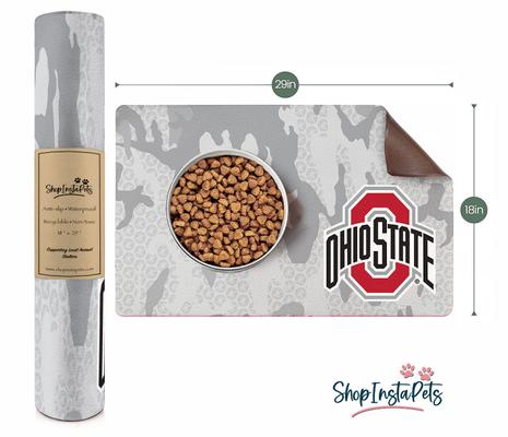 Show full view: ShopInstaPets NCAA Dog Bowl Placemat, Ohio State Buckeyes slide 2 of 3