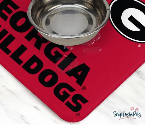 Show full view: ShopInstaPets NCAA Dog Bowl Placemat, Georgia Bulldogs slide 3 of 3