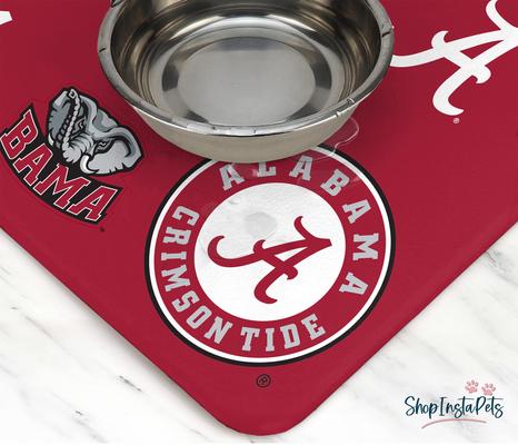 Show full view: ShopInstaPets NCAA Dog Bowl Placemat, Alabama Crimson Tide slide 3 of 3