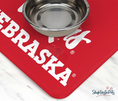 Show full view: ShopInstaPets NCAA Dog Bowl Placemat, Nebraska Cornhuskers slide 3 of 3