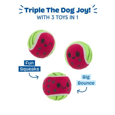 Show full view: BARK Baller Melons Dog Plush Toy, Small slide 5 of 9