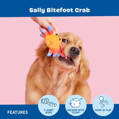 Show full view: BARK Sally Bitefoot Crab Dog Plush Toy, X-Small slide 3 of 8