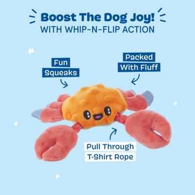 Show full view: BARK Sally Bitefoot Crab Dog Plush Toy, X-Small slide 4 of 8