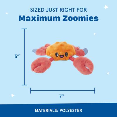 Show full view: BARK Sally Bitefoot Crab Dog Plush Toy, X-Small slide 2 of 8