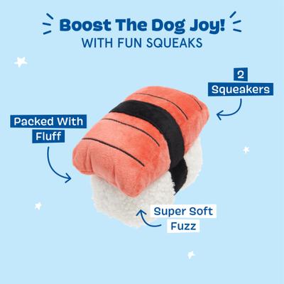 Show full view: BARK Super Tasty Tuna Sushi Dog Plush Toy, Small slide 5 of 9