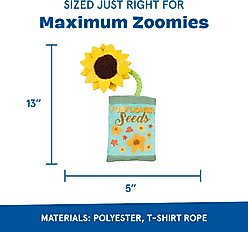 BARK Funflower Seeds Dog Plush Toy, Medium slide 2 of 7