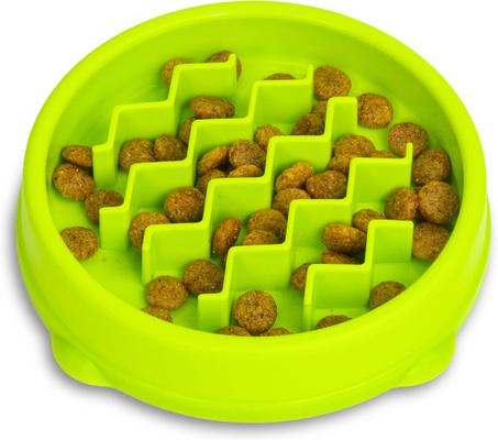 Plastic Automatic Pet Bowl - Cat Food Serving Dish / Dog Water Feeder (Blue, Green, Yellow)
