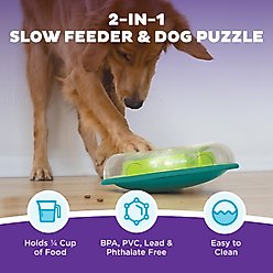 Nina Ottosson by Outward Hound Wobble Plastic Slow Feeder Dog Bowl, 1-cup slide 2 of 8